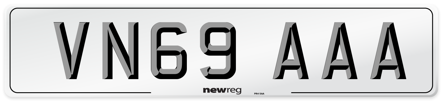 VN69 AAA Number Plate from New Reg